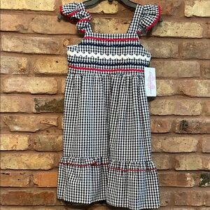 Bonnie Jean Red White and Blue Gingham Dress 🇺🇸